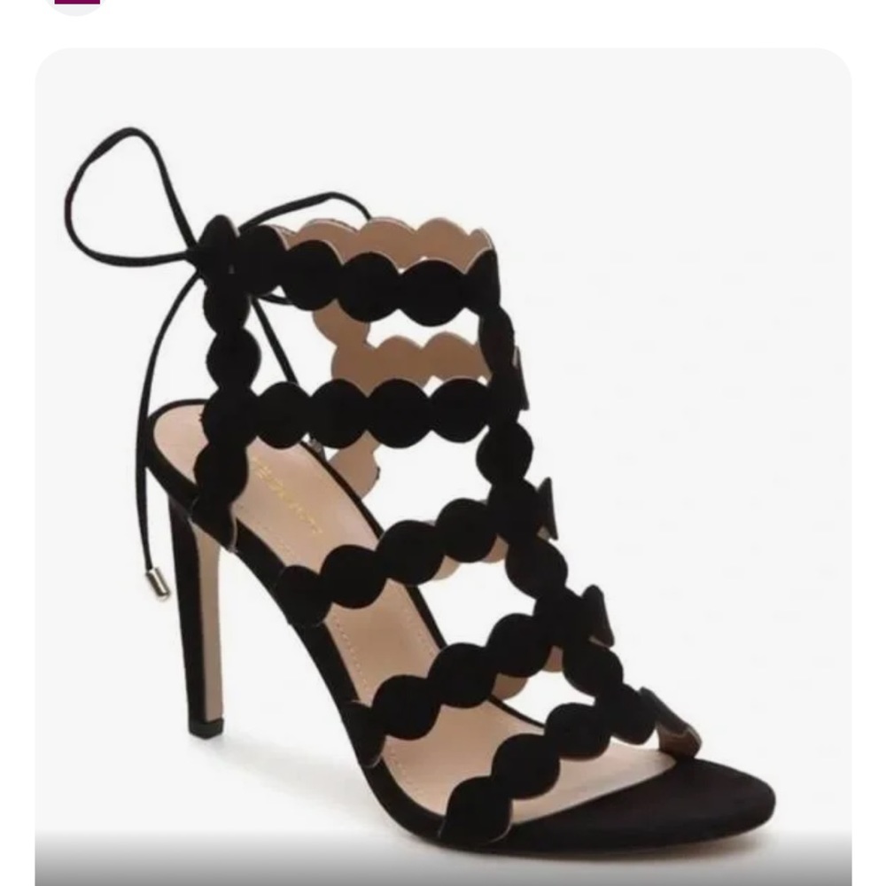 BCBG Generation Black Suede Chiko Heels